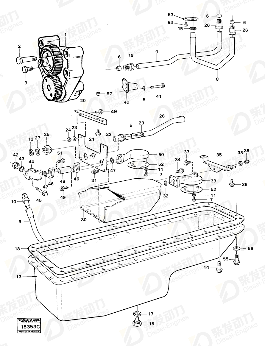 VOLVO Hexagon screw 968303 Drawing