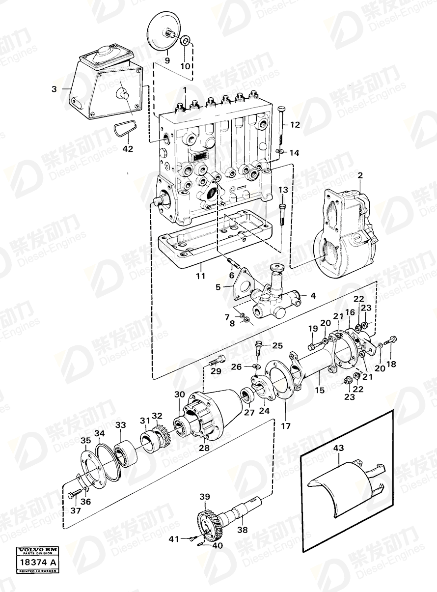 VOLVO Bearing housing 471556 Drawing