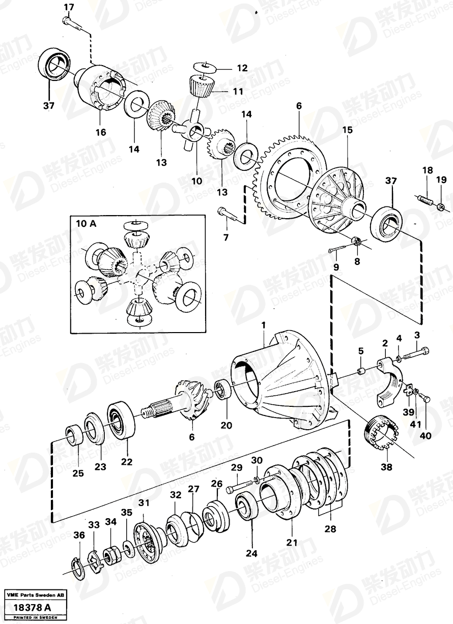 VOLVO Drive gear set 1522480 Drawing VOLVO Drive gear set 1522480 Drawing