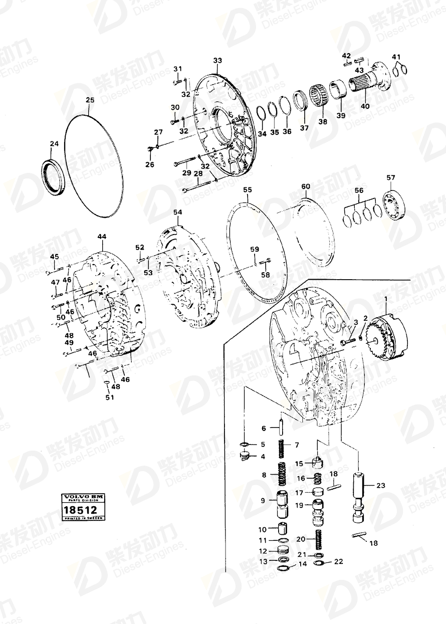 VOLVO Spring pin 952005 Drawing