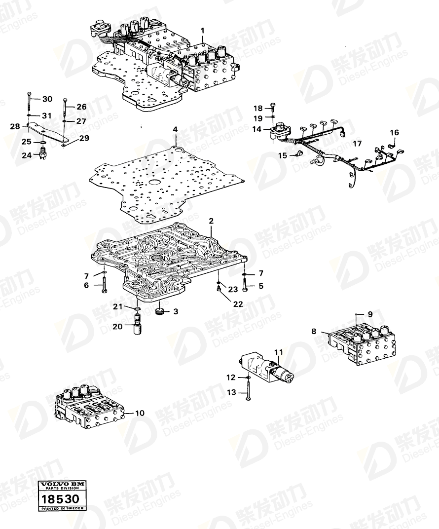 VOLVO Cable harness 11991237 Drawing