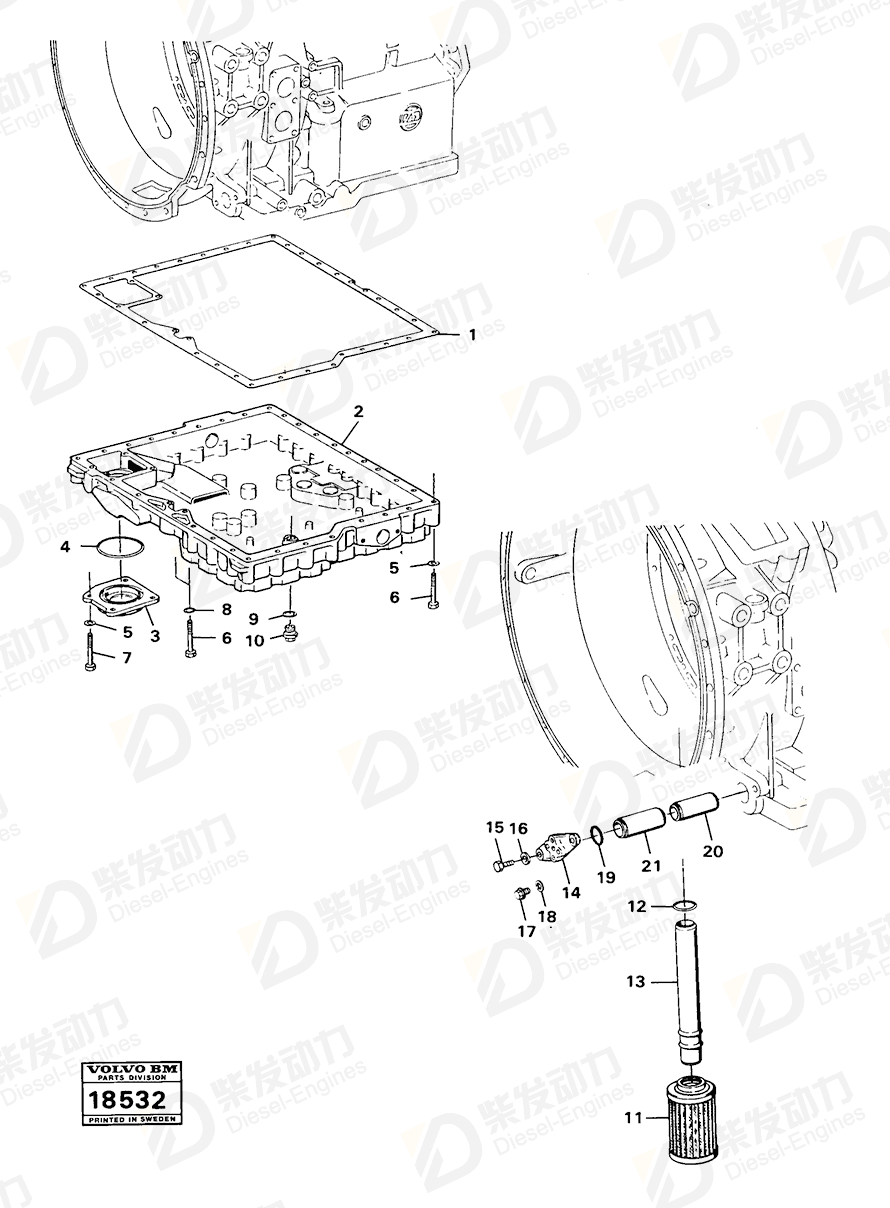 VOLVO Gasket 1662048 Drawing