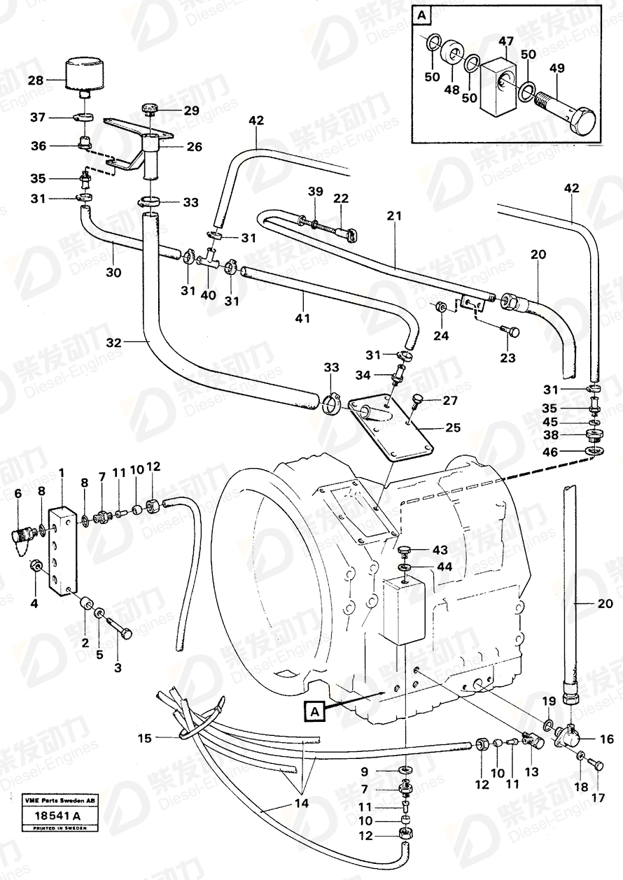 VOLVO Plastic pipe 944963 Drawing