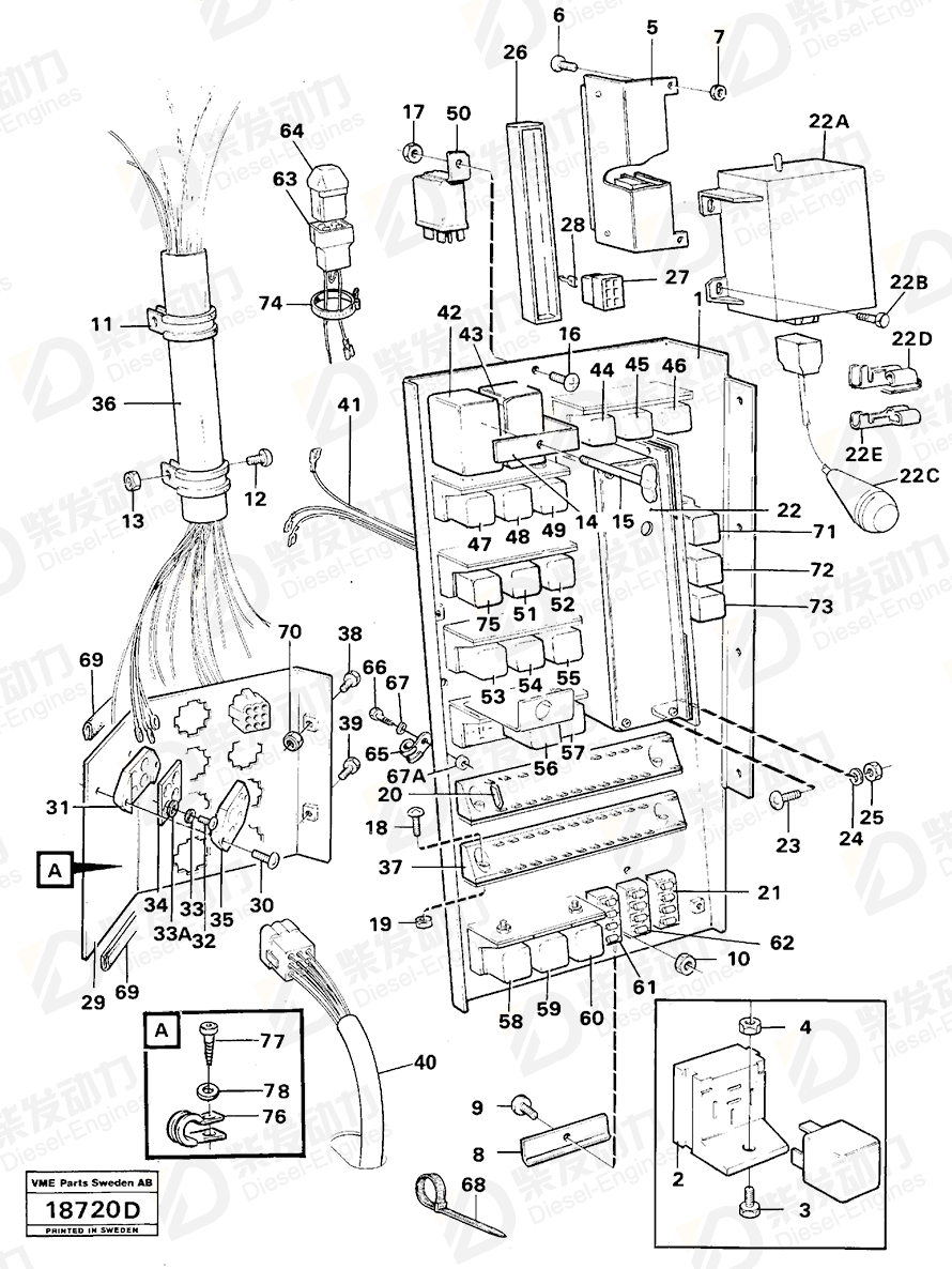 VOLVO Cable terminal 949210 Drawing