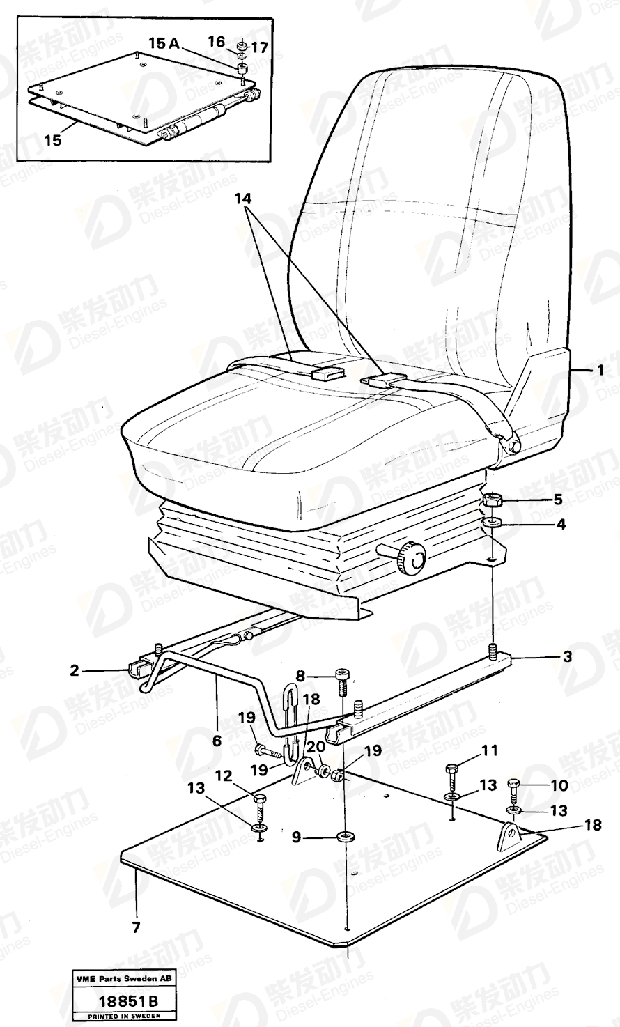 VOLVO Slide rail 11005833 Drawing VOLVO Slide rail 11005833 Drawing