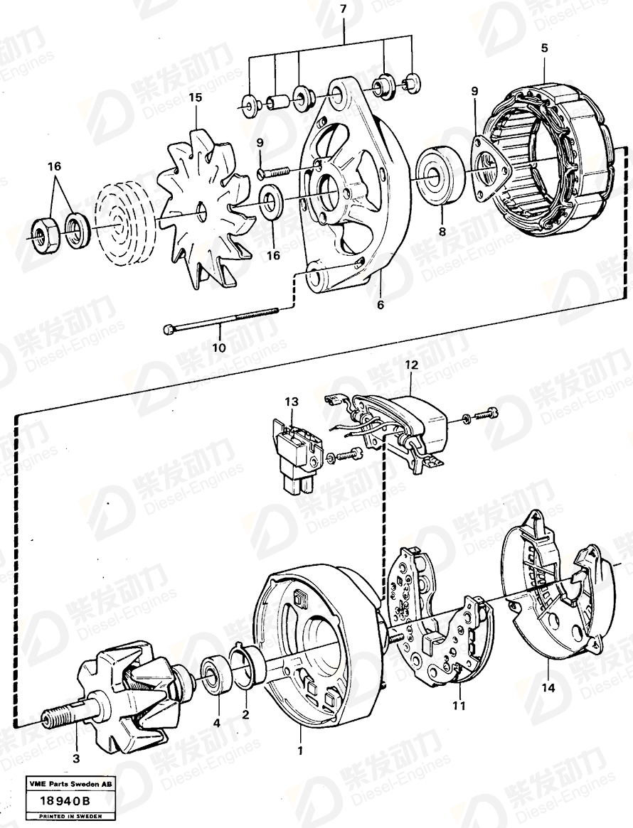 VOLVO Diode bridge 873817 Drawing