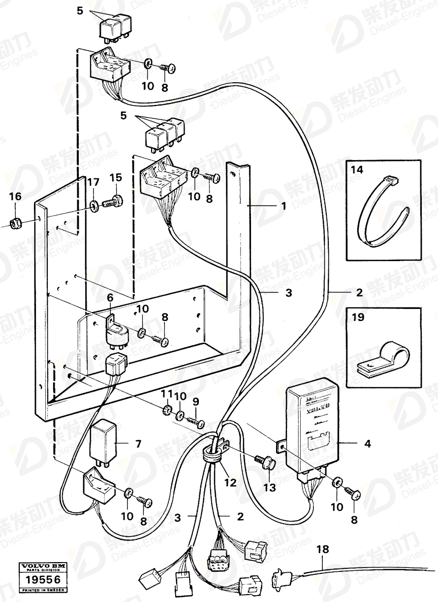 VOLVO Cable harness 4965580 Drawing VOLVO Cable harness 4965580 Drawing