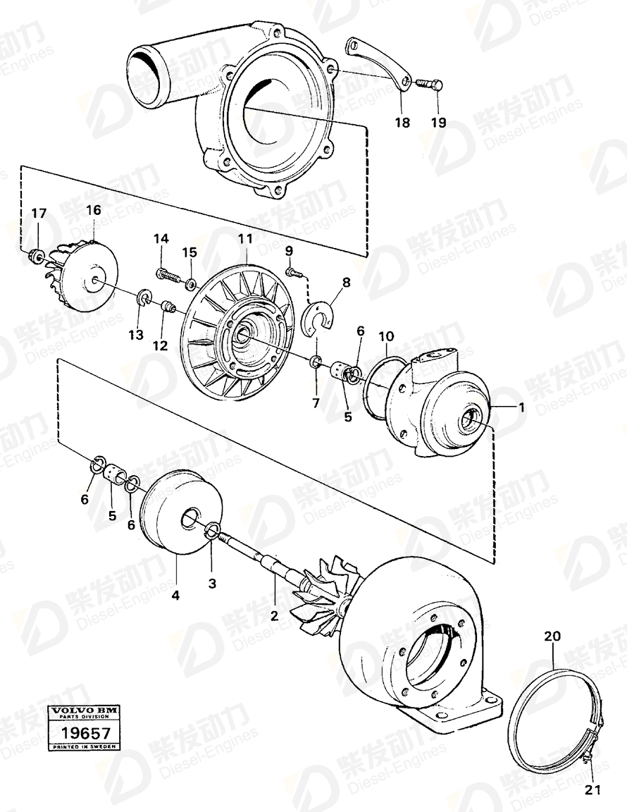 VOLVO End plate 1697243 Drawing