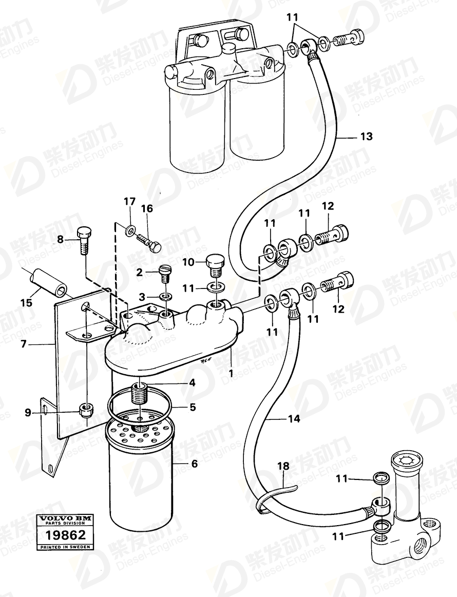 VOLVO Filter cover 781648 Drawing