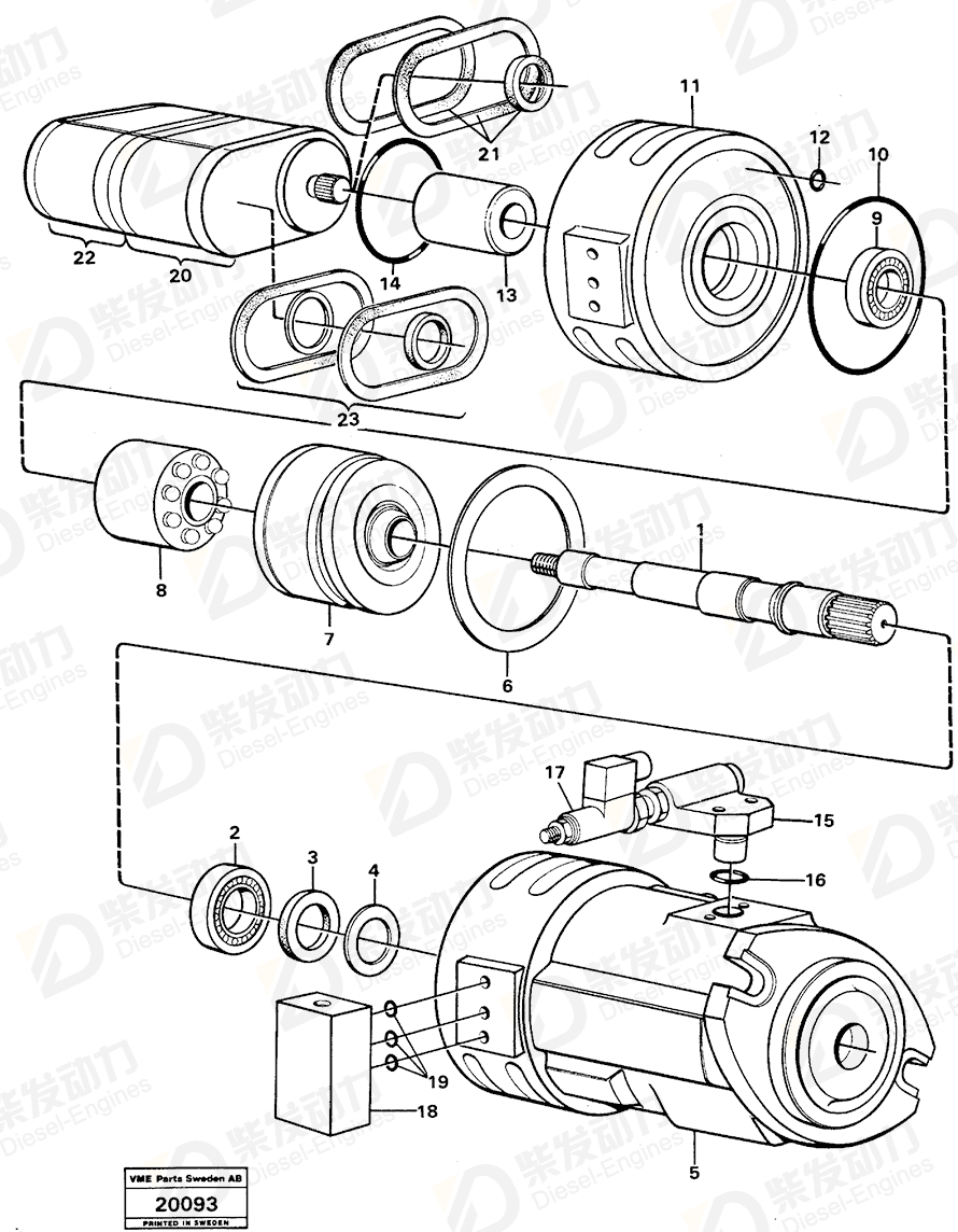 VOLVO Bearing 11708414 Drawing