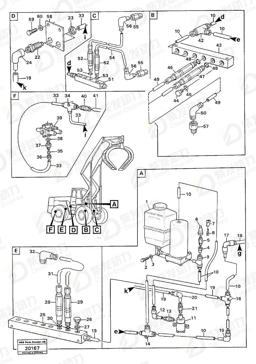 VOLVO Plastic pipe 13949120 Drawing