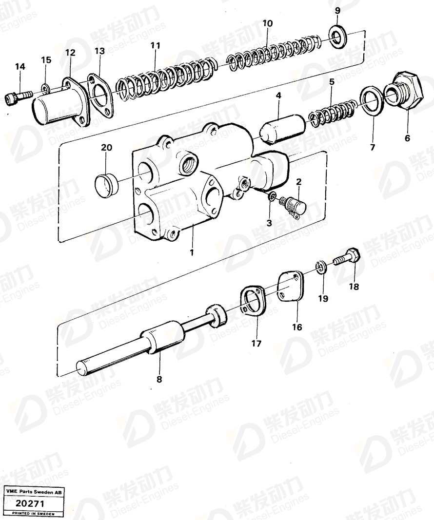 VOLVO Valve housing 4720828 Drawing VOLVO Valve housing 4720828 Drawing