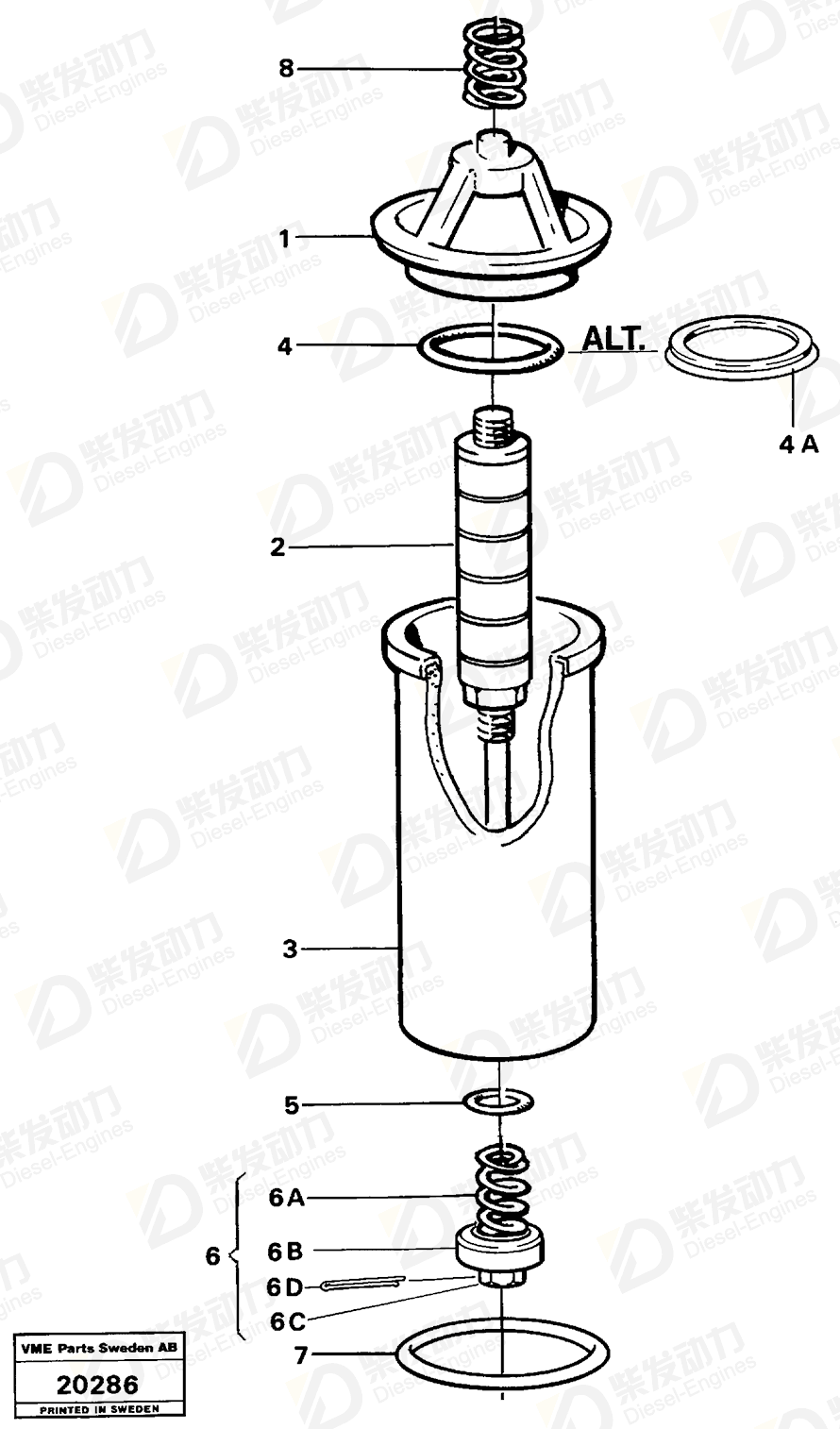 VOLVO Spring 6635978 Drawing