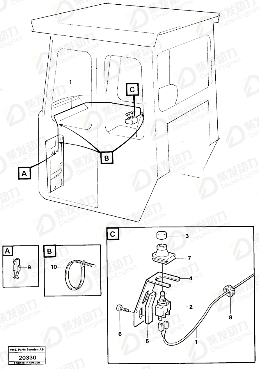 VOLVO Cross recessed screw 943617 Drawing