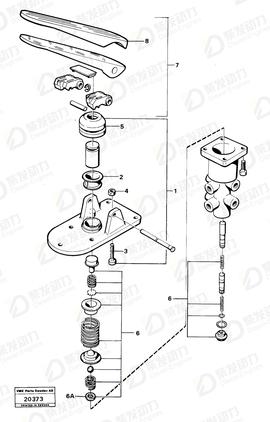 VOLVO Upper section 6213292 Drawing