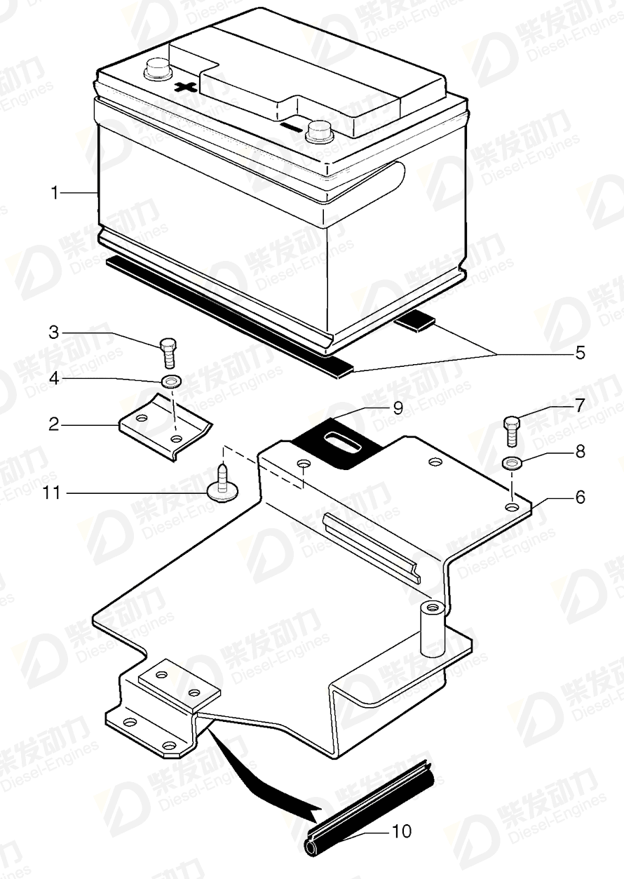 VOLVO Rubber plate 11803128 Drawing