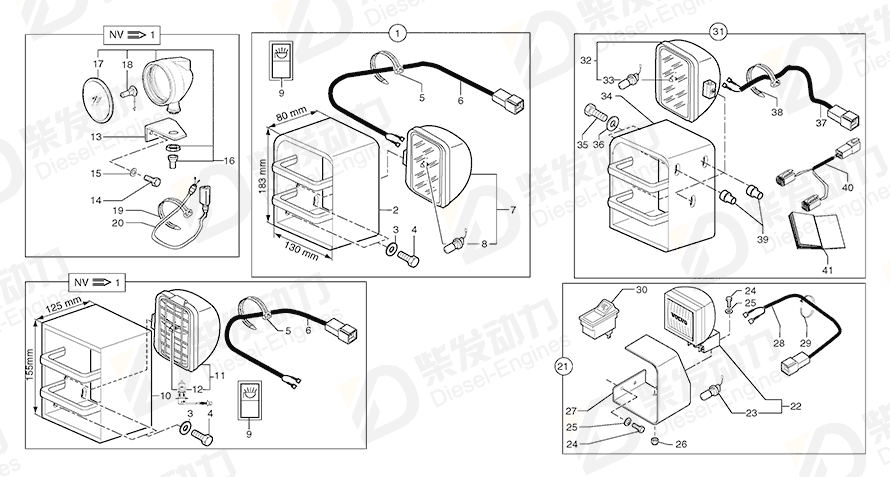 VOLVO Lamp Insert 7414157 Drawing VOLVO Lamp Insert 7414157 Drawing