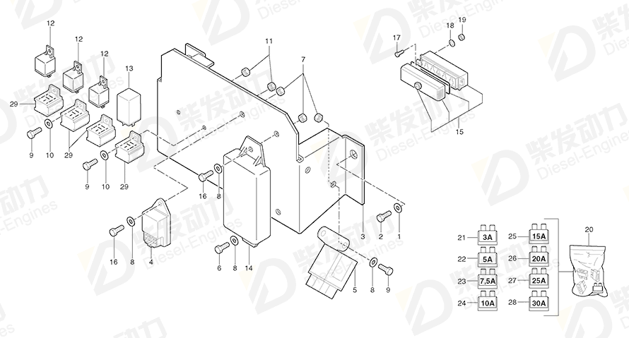 VOLVO Plug connector 5080042 Drawing VOLVO Plug connector 5080042 Drawing