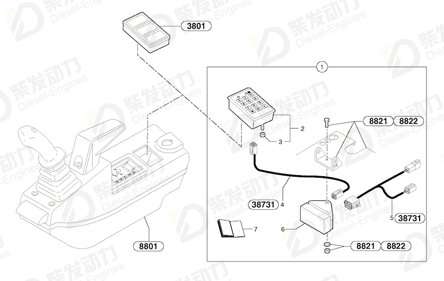 VOLVO Control panel 11803149 Drawing VOLVO Control panel 11803149 Drawing