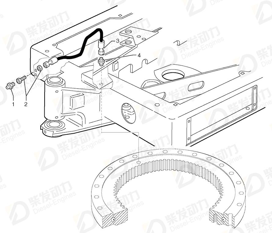 VOLVO Hose 11805866 Drawing