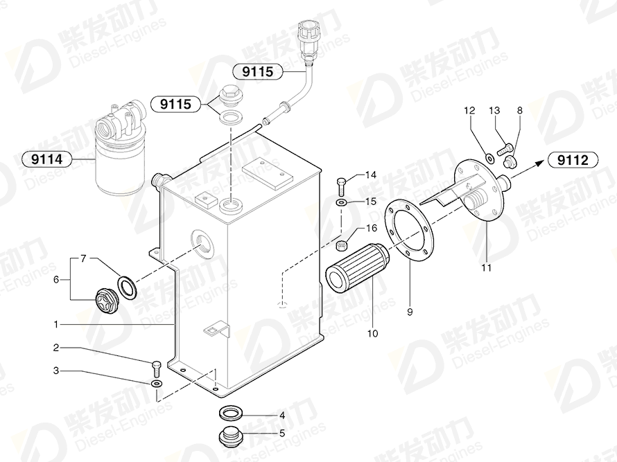 VOLVO Level indicator 11802837 Drawing VOLVO Level indicator 11802837 Drawing