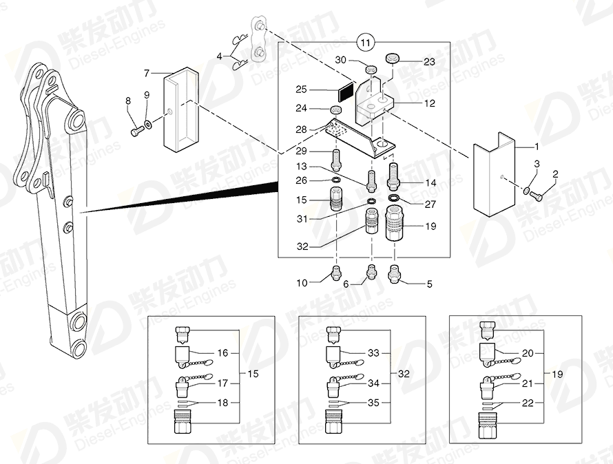 VOLVO Split pin 978994 Drawing