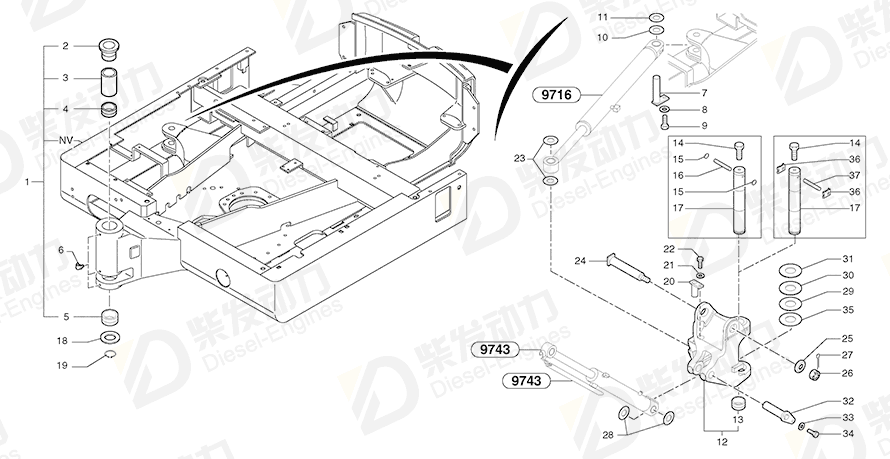 VOLVO Screw 4380054 Drawing