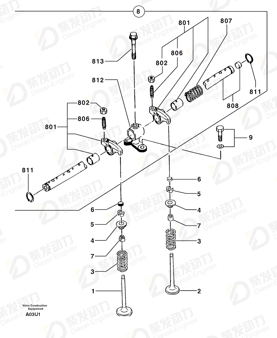 VOLVO Support 7418021 Drawing