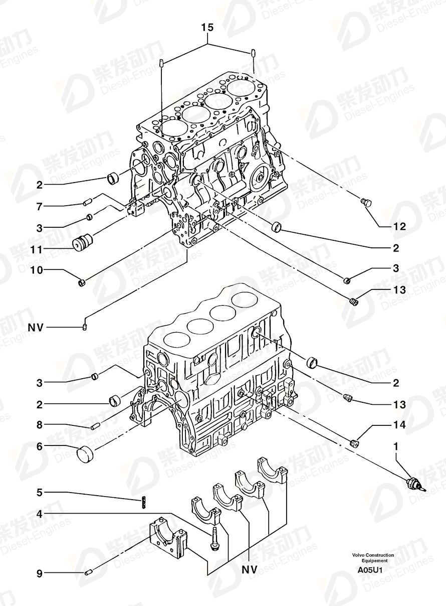 VOLVO Pressure switch 7415348 Drawing