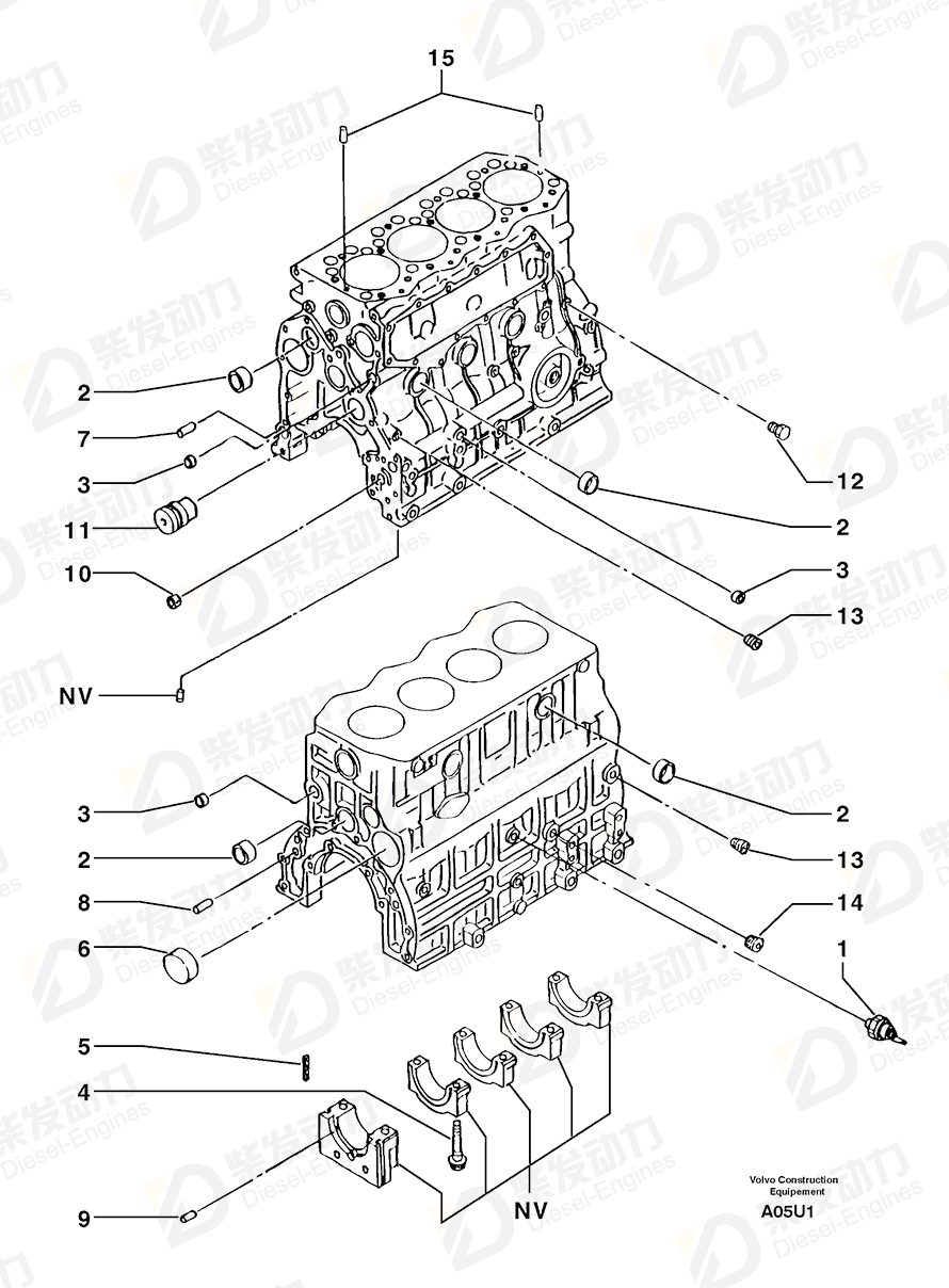 VOLVO Bushing 7416438 Drawing