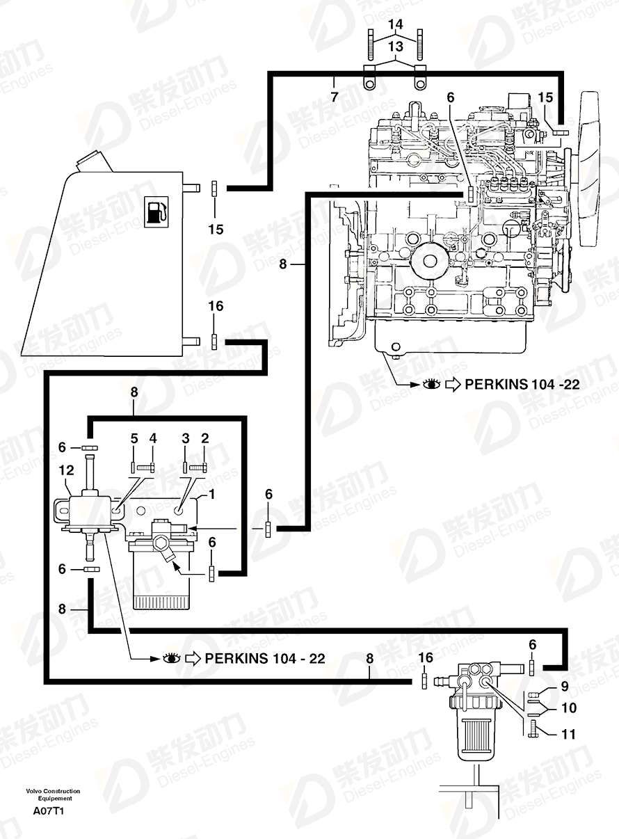 VOLVO Clamp 11806694 Drawing