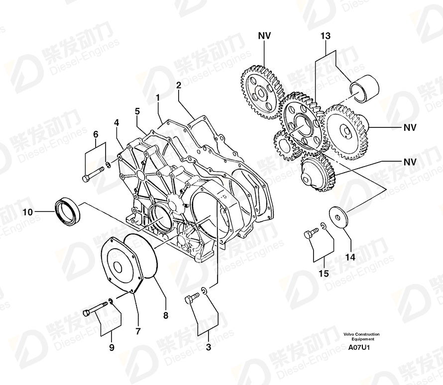 VOLVO Attachment kit 7416470 Drawing