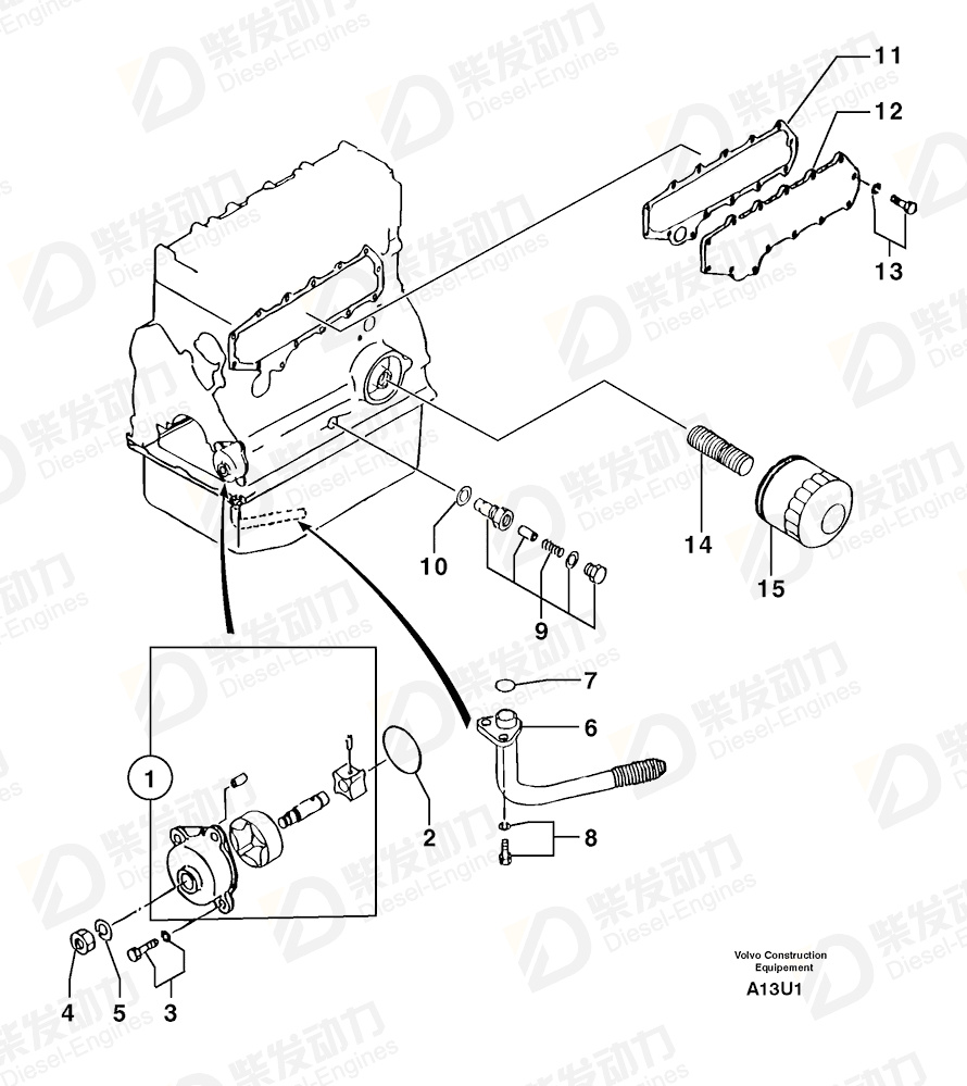 VOLVO Oil Pump 7416510 Drawing