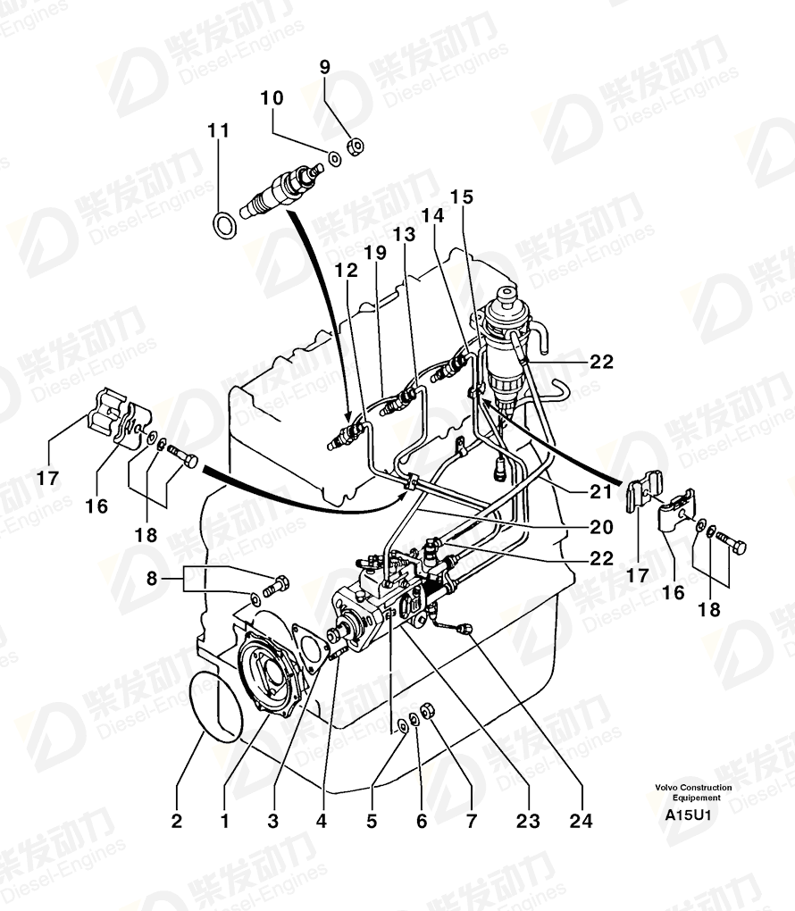 VOLVO Clamp 7416578 Drawing