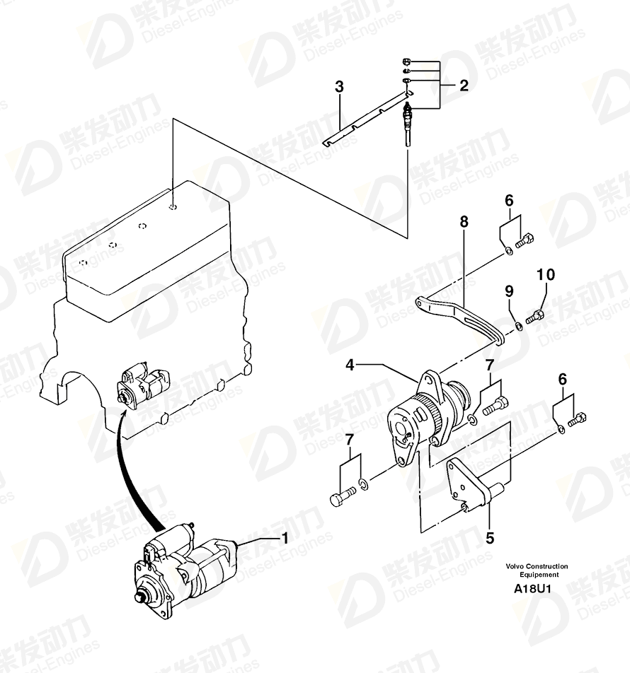 VOLVO Support 7416584 Drawing