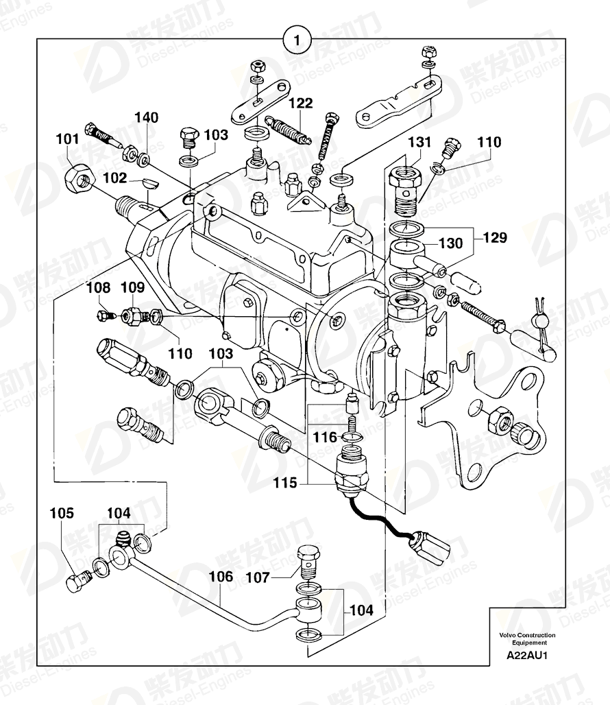 VOLVO Injection Pump 7417898 Drawing