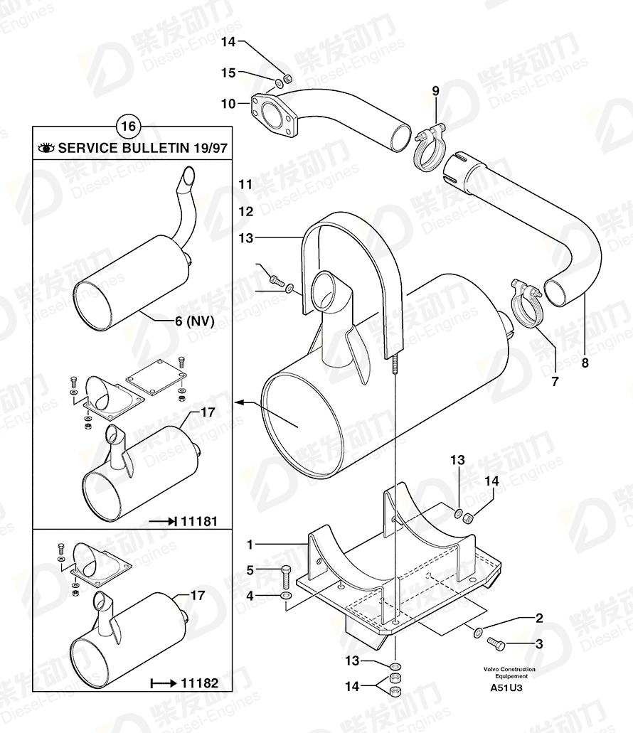 VOLVO Clamp 4690419 Drawing