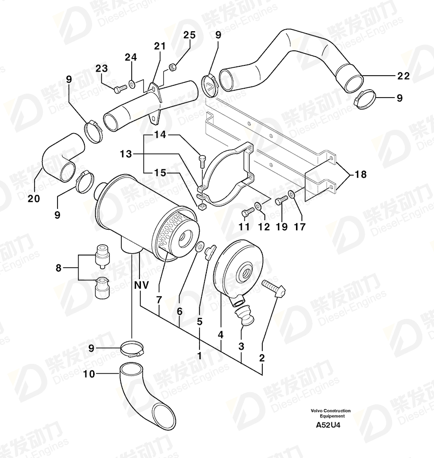 VOLVO Square Nut 7411264 Drawing VOLVO Square Nut 7411264 Drawing
