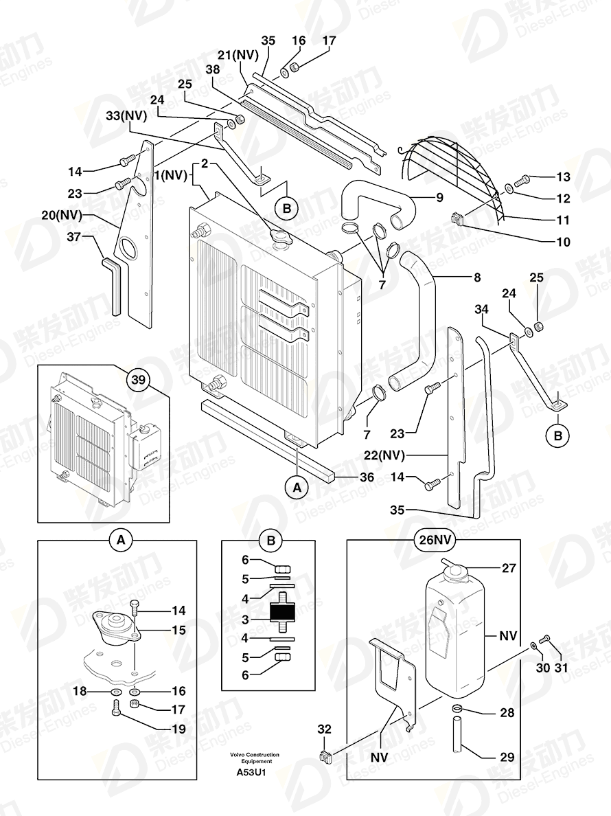VOLVO Deflector 3360054 Drawing