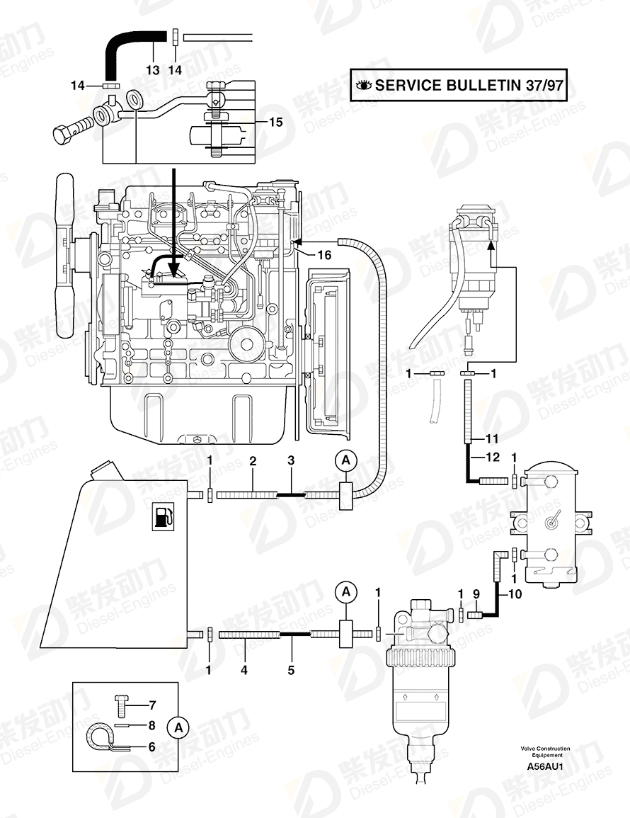 VOLVO Kit 5370231 Drawing