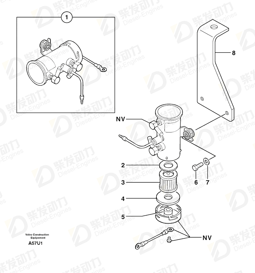 VOLVO Support 3560675 Drawing