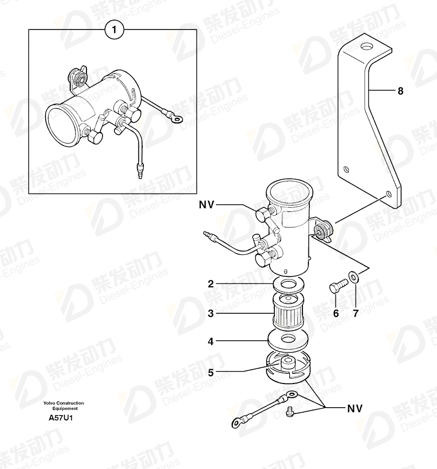 VOLVO Fuel pump 5370202 Drawing