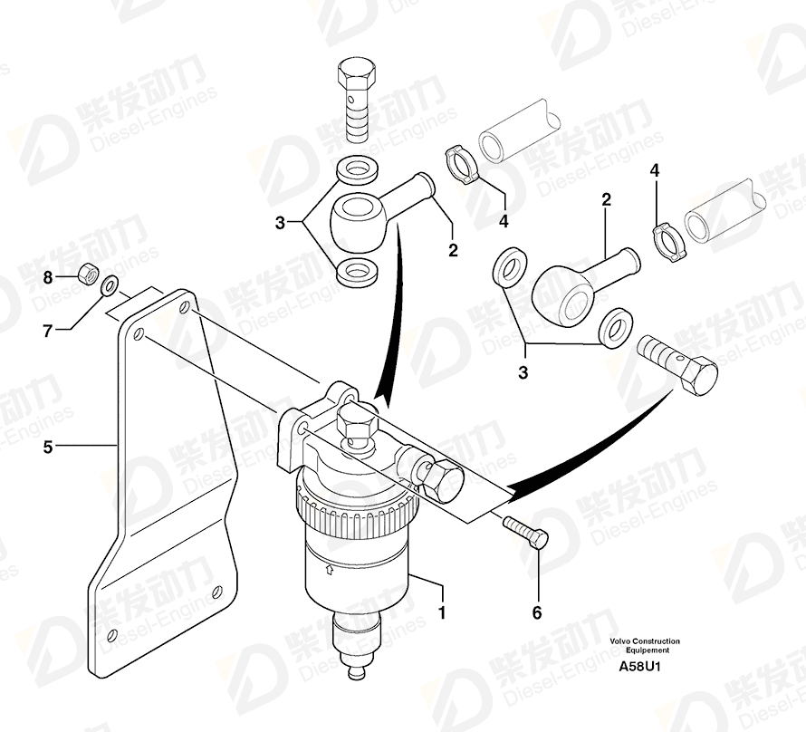 VOLVO Support 3620217 Drawing