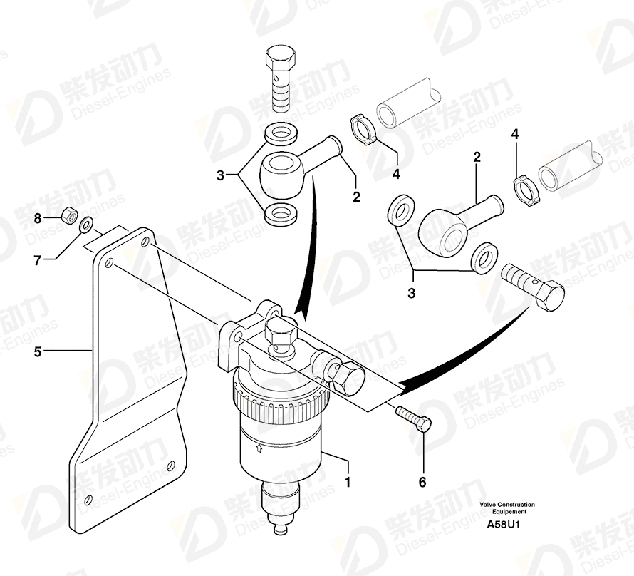 VOLVO Sediment bowl 5370208 Drawing