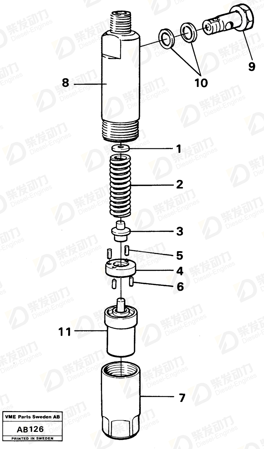 VOLVO Compression spring 244820 Drawing