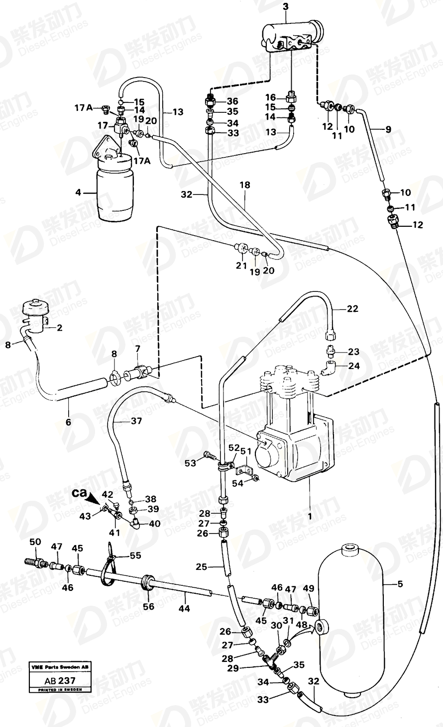 VOLVO Fitting 13949064 Drawing