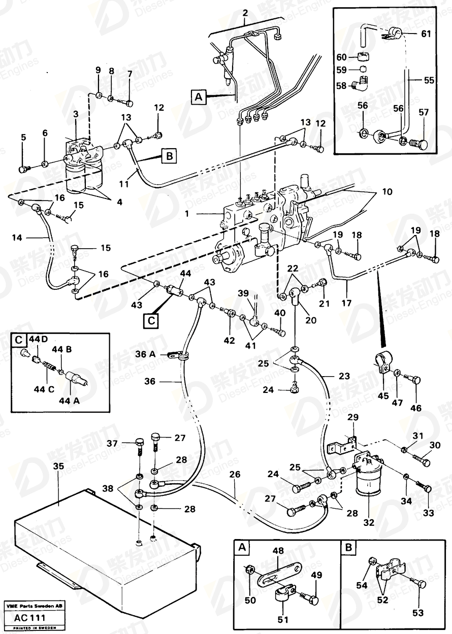 VOLVO Elbow nipple 954386 Drawing