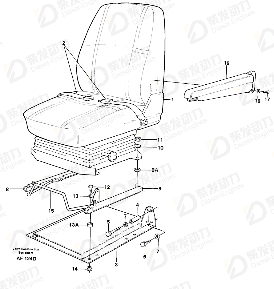 VOLVO Slide rail 11007290 Drawing VOLVO Slide rail 11007290 Drawing