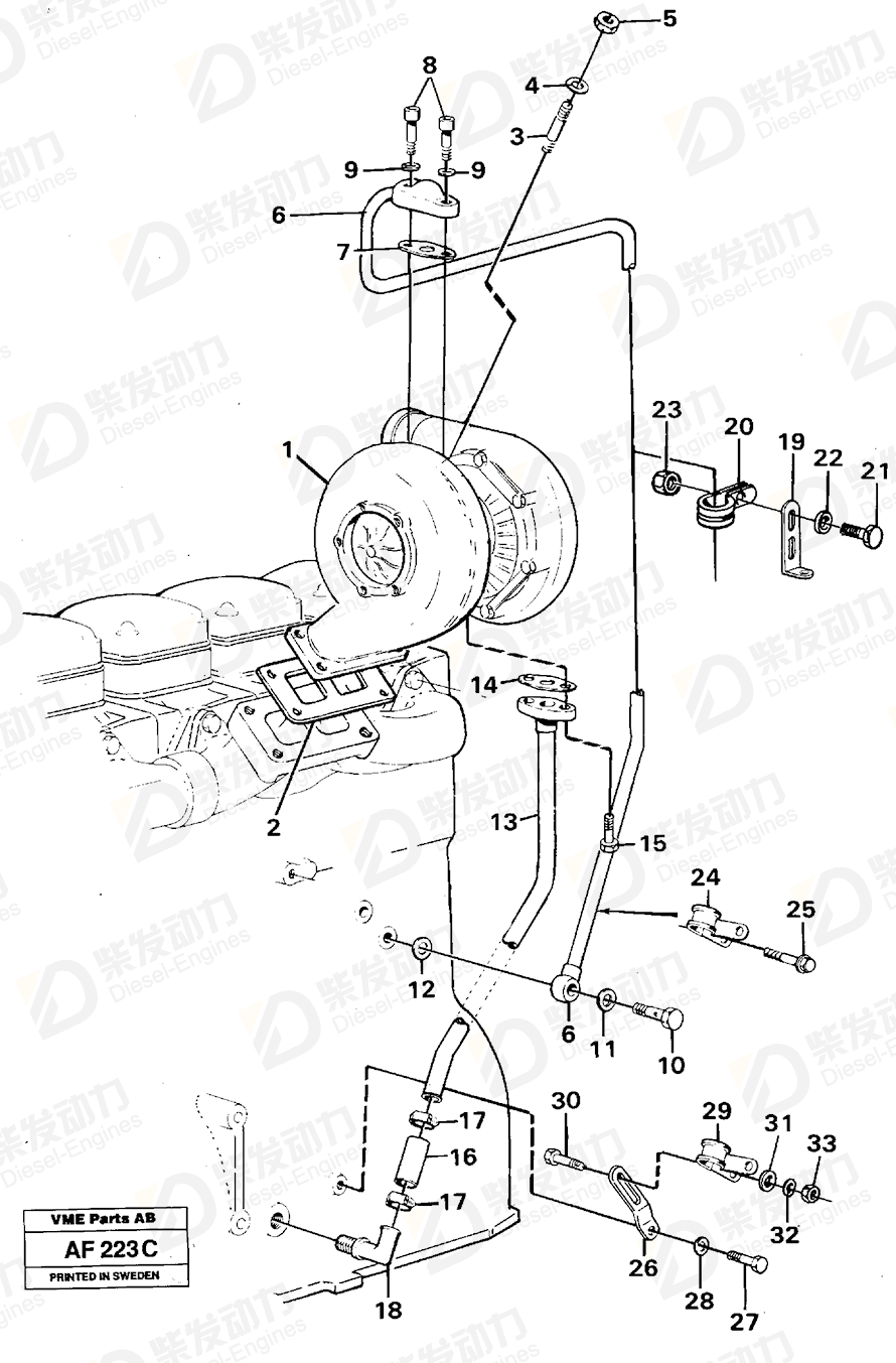 VOLVO Repair kit 11704800 Drawing