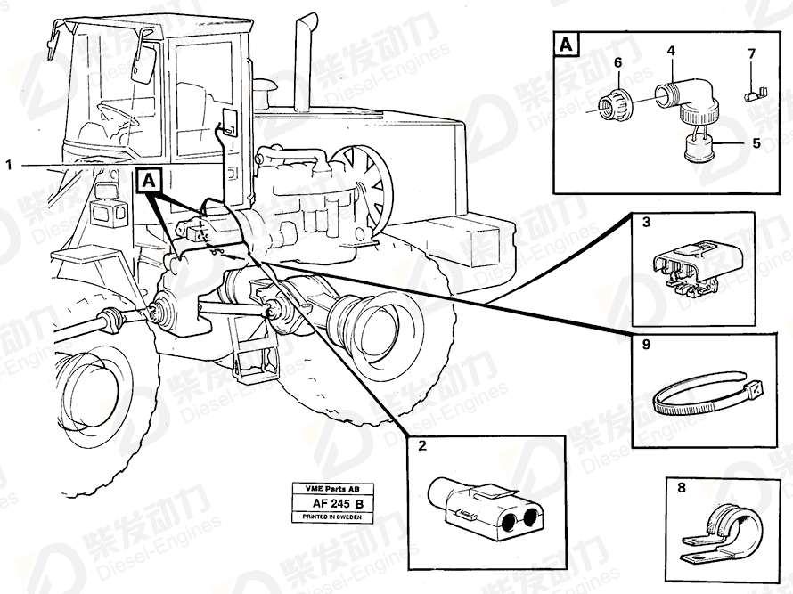 VOLVO Cable terminal 4803799 Drawing VOLVO Cable terminal 4803799 Drawing
